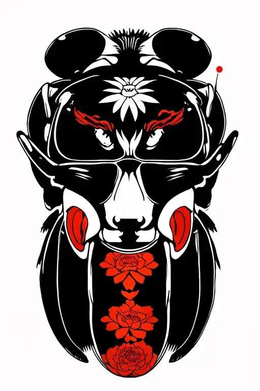 japanese kill beatle tattoo design idea