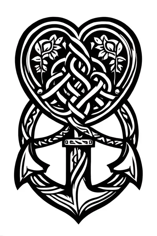 Celtic knot, family, anchor, love tattoo design, add tree of life tattoo design idea
