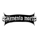 "Memento mori" one banderoll with 2 skulls on the sides tattoo design idea