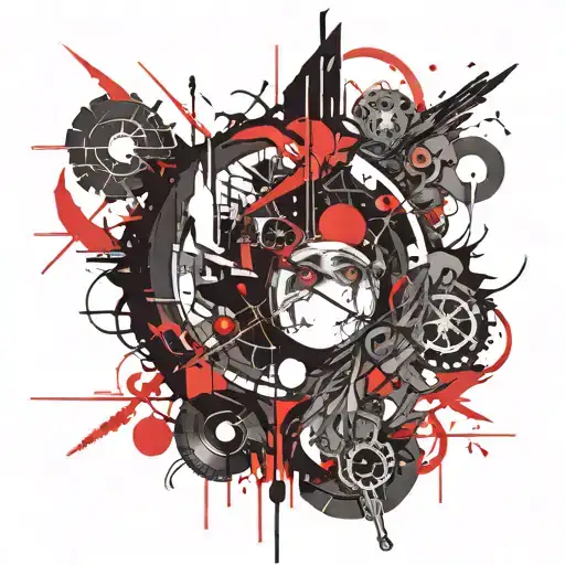 cyber sigilism tattoo tattoo design idea