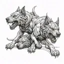 Cerberus tattoo design idea