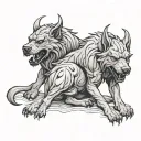 Cerberus tattoo design idea