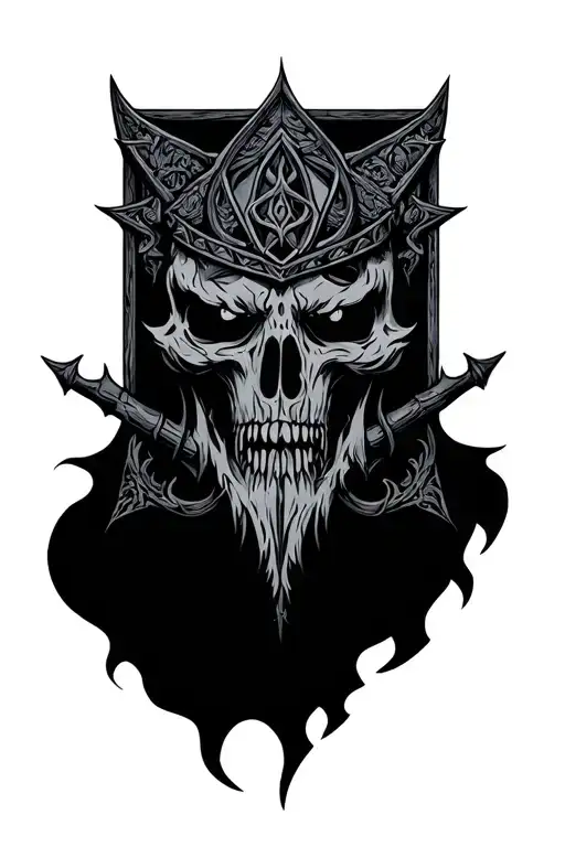 detailed norse symbolism  tattoo design idea