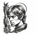 luke skywalker tattoo design idea