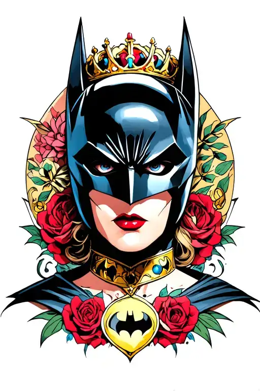 queen waste louve mask Batman tattoos on the body tattoo design idea