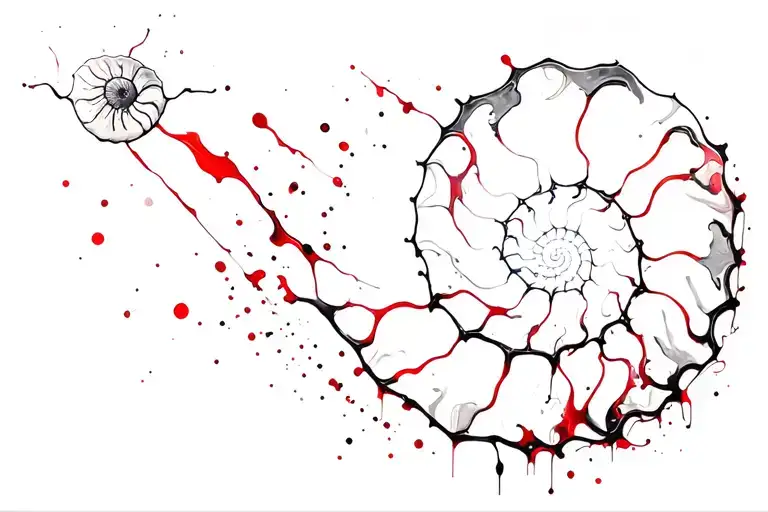 fibonacci spiral and ammonite tattoo tattoo design idea