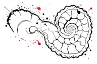 fibonacci spiral and ammonite tattoo tattoo design idea