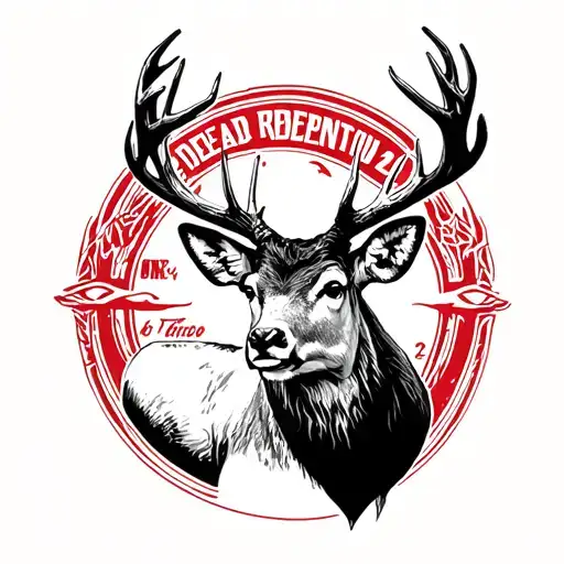 red dead redemption 2 deer tattoo design idea