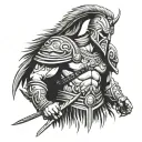 Germanic Warrior tribal tattoo design idea