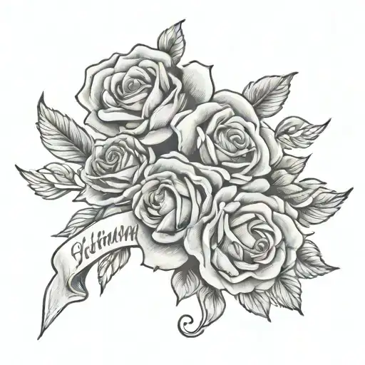 my dead grandmother, faith, perseverance, courage tattoo design idea