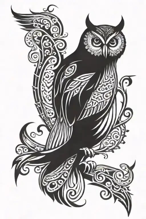 owl tattoo design idea