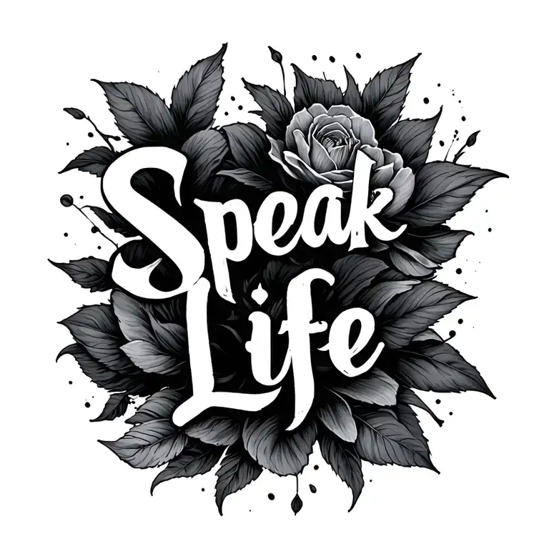Speak Life tattoo design idea