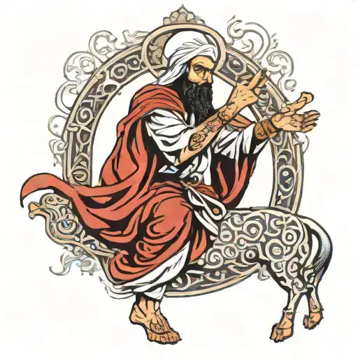 imam ali lifting the gate tattoo design idea