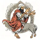 imam ali lifting the gate tattoo design idea