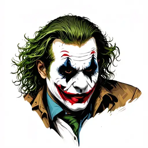 heath ledger joker ha ha ha tattoo design idea