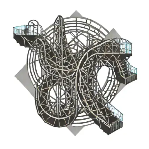 roller coaster loop tattoo design idea