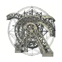 roller coaster loop tattoo design idea