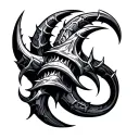 Trident tattoo design idea