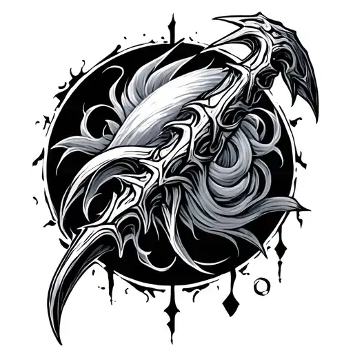 Trident tattoo design idea