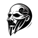 Ogham W Mas Ghostface tattoo design idea