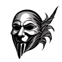 Ogham W Mas Ghostface tattoo design idea