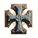 jerusalem cross tattoo design idea