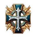 jerusalem cross tattoo design idea