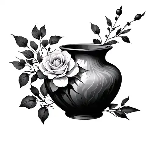 Broken Vase tattoo design idea