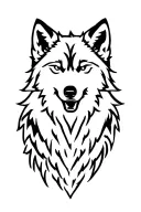 wolf with direction representing a different tattoo design idea