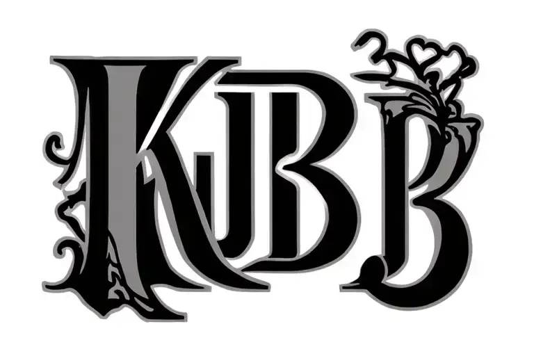 "KBB HJB" "KBB HJB" KIDS INITIALS KBB HJB tattoo design idea