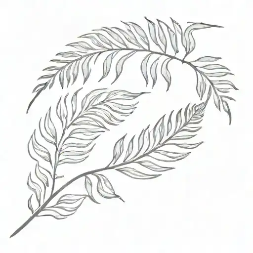 silver fern tattoo design idea