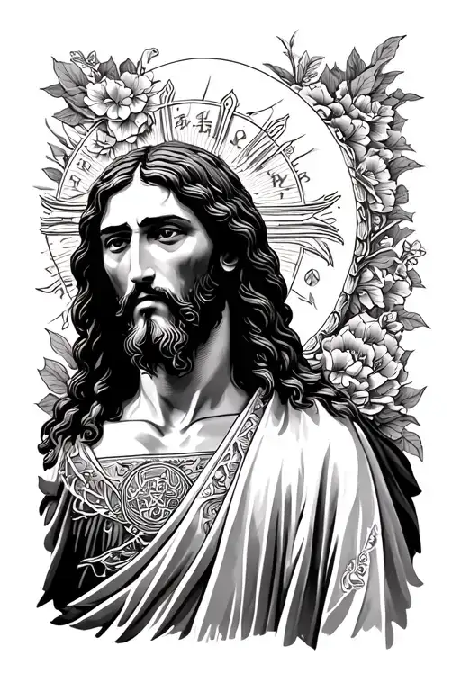 Jesus In Japanese tattoo design idea