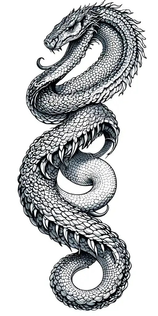 serpent circling arm, with son's name tattoo design idea