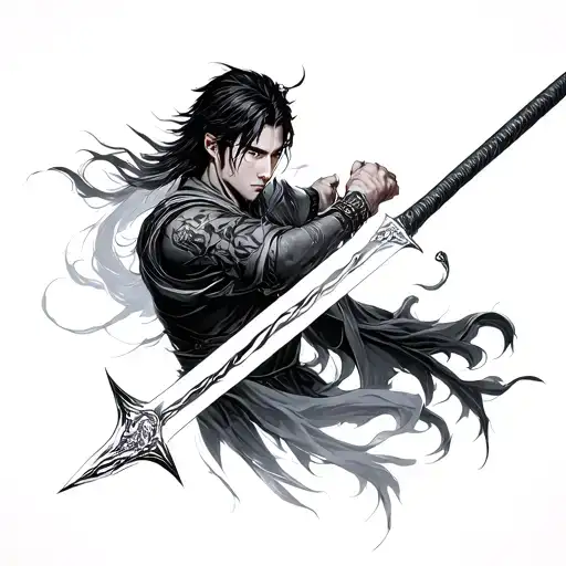 solo leveling sung jin woo sword tattoo design idea