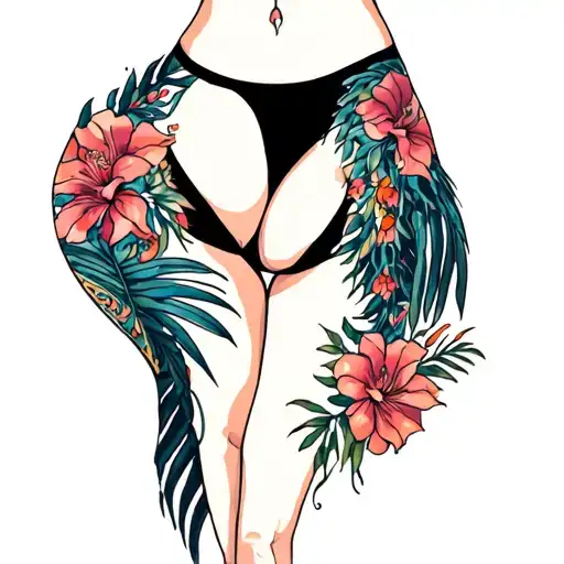 Polynesia for buttocks and thigh female tattoos tattoo design idea