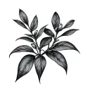 Small jade plant tattoo design idea
