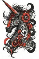 Capricorn zodiac signs tattoo design idea