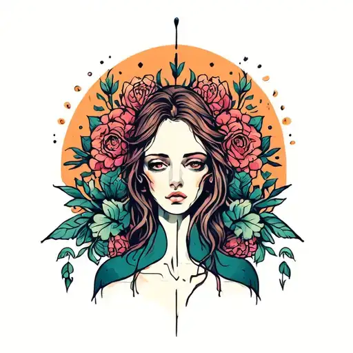 Create a tattoo design centered on the theme of mental health, specifically reflecting bipolar disorder type 2.  tattoo design idea