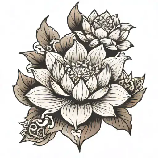 lotus gang tattoo tattoo design idea