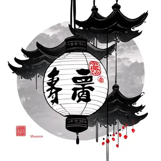 chinese new yeat lantern. shannon written inside tattoo design idea