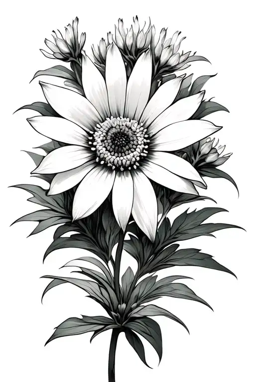 Edelweiss tattoo design idea