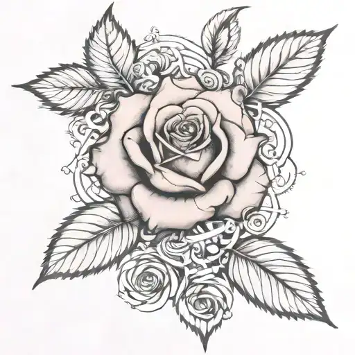 i want a realistic tattoo design rose like the ones showen here with black and white the throns must be visiblebelosrose tattoo design idea
