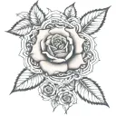 i want a realistic tattoo design rose like the ones showen here with black and white the throns must be visiblebelosrose tattoo design idea