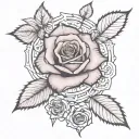 i want a realistic tattoo design rose like the ones showen here with black and white the throns must be visiblebelosrose tattoo design idea