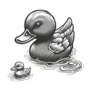 rubber ducky tattoo design idea