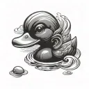 rubber ducky tattoo design idea
