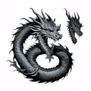 Dragon Wrapped Around Arm tattoo design idea