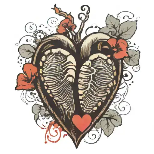 Fingerprints of two people arranged in a heart with birth dates 1968 1979 on the side of the chest tattoo design idea