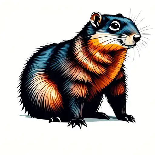 marmot tattoo design idea