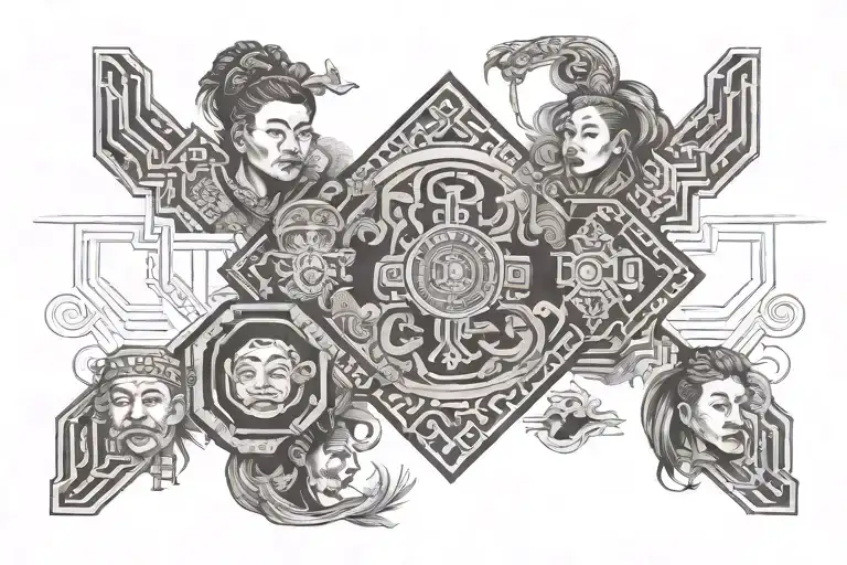 Hmong family tattoo design idea